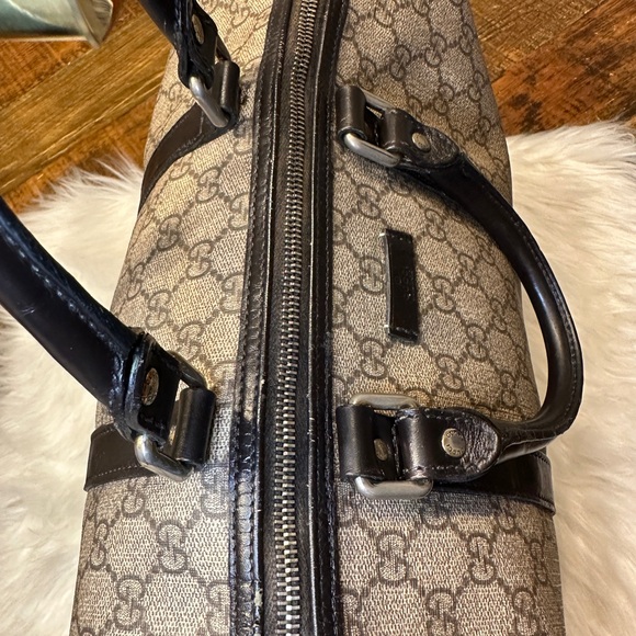 🧡🧡 AUTHENTIC GUCCI GG Monogram Medium Joy Boston Dark Brown 👜👜 - Picture 6 of 16